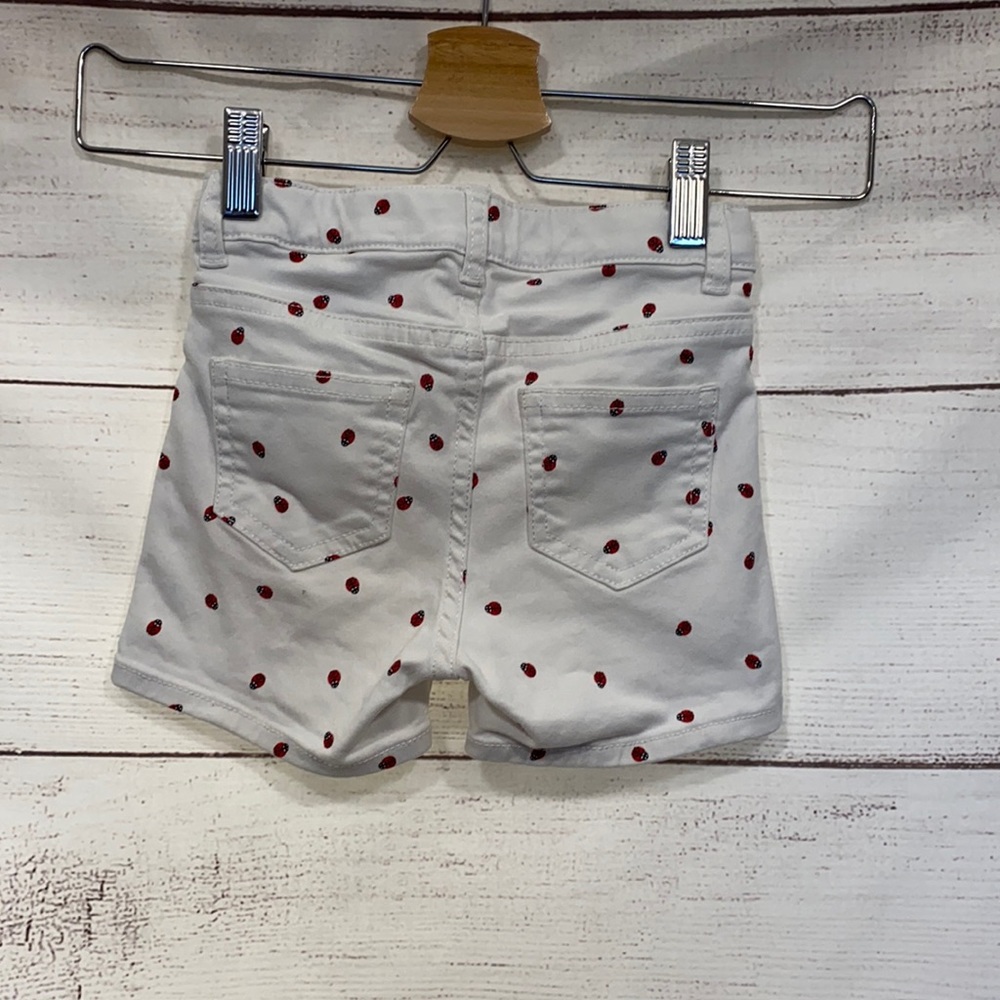 4-5 Years toddler white denim shorts ladybugs H&M - Picture 5 of 9